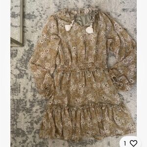 Floral Kids Dress with Ruffle Details cat and jack boho